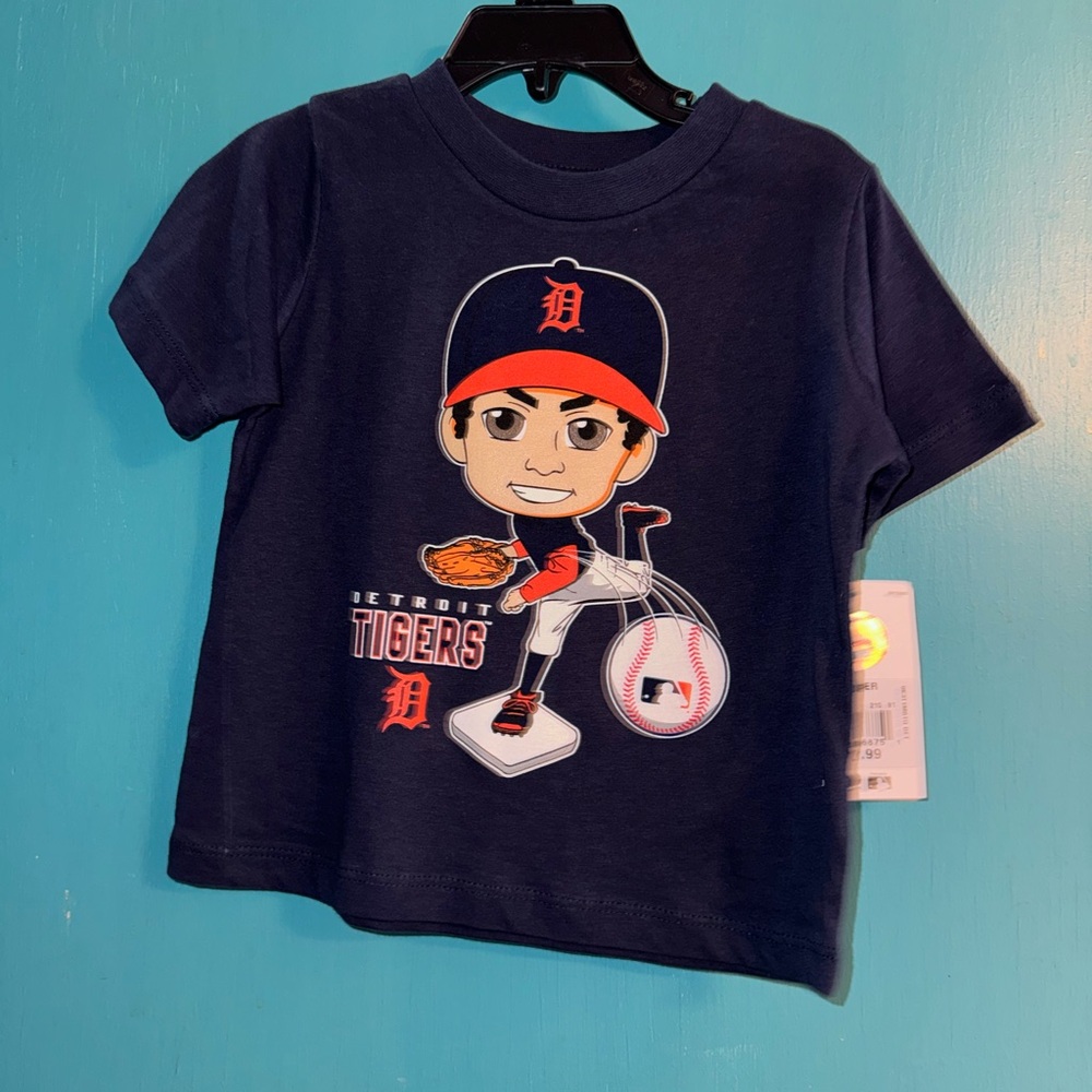 Kids Navy Blue Baseball Graphic Tee